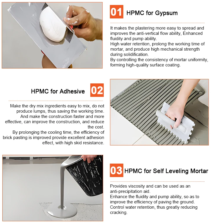 HPMC for gypsum and adhesive