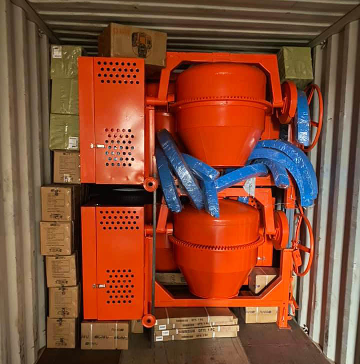 heavy duty 400l concrete mixer container loading 